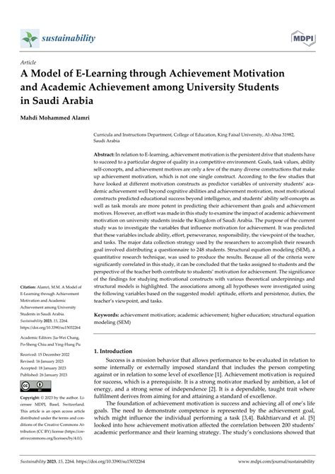 A Model Of E Learning Through Achievement Motivation And Academic Achievement Among University Students In Saudi Arabia A Model Of E Learning Through Achievement Motivation And Academic Achievement Among University Students In Saudi Arabia