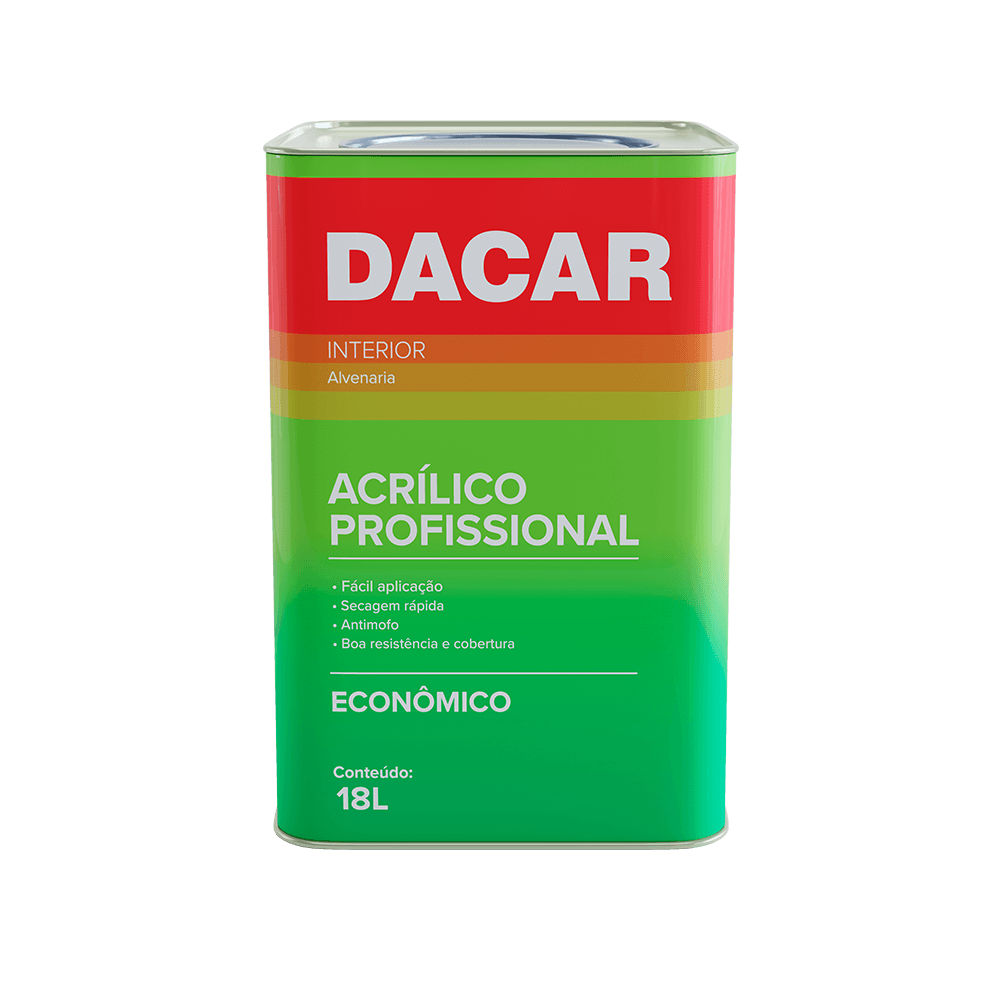 Acrilico Profiss 18L Rubi Dacar Tinta Acrilica Profissional 18L Rubi