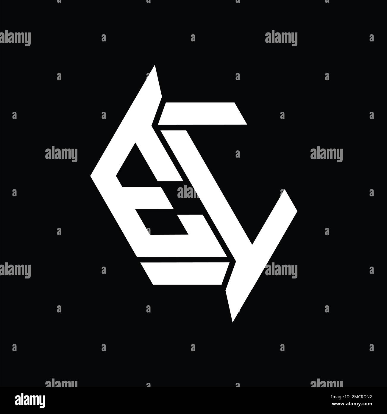 El Logo Monogram With Abstract Shape Design Template 16573547 Vector Art At Vecteezy