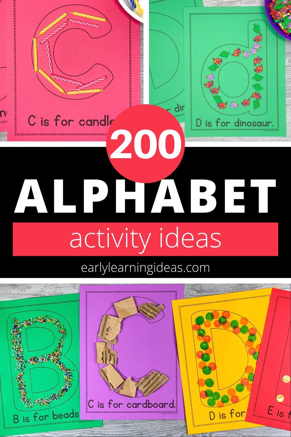 Free List 200 Materials For Preschool Letter Activities And Collages Free List 200 Materials For Preschool Letter Activities And Collages