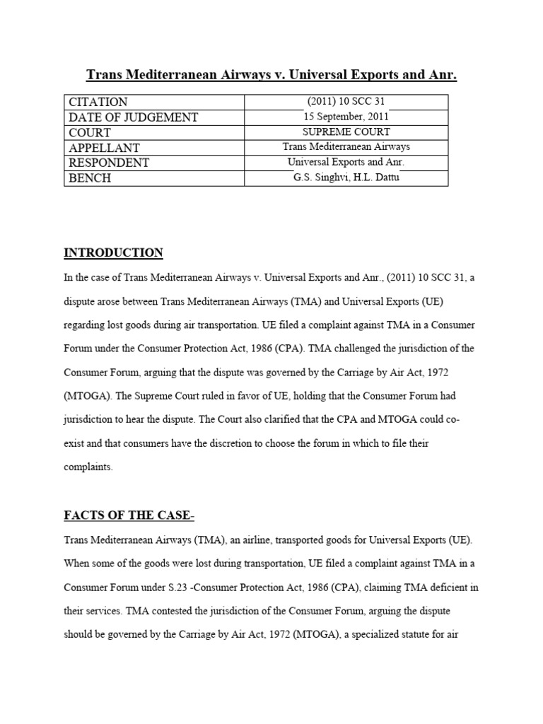 Legal Case Analysis Jurisdiction Court Selection