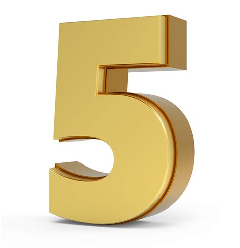 Number 5 Gold 8880285 Png