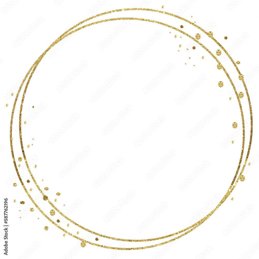 Number 5 Gold Foil Photo Frame Design