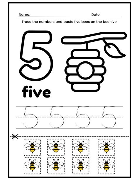 Number 5 Printables At Webzekeblog Blog