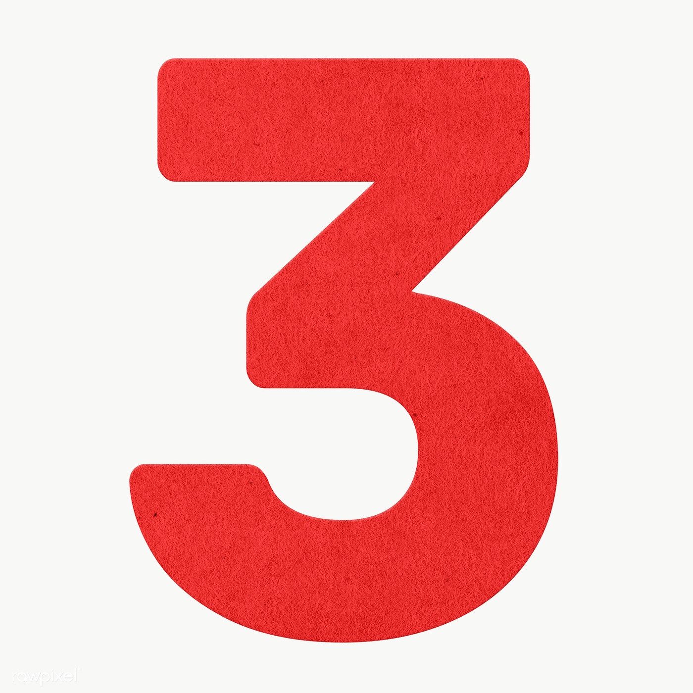 Red Number Four Design Element