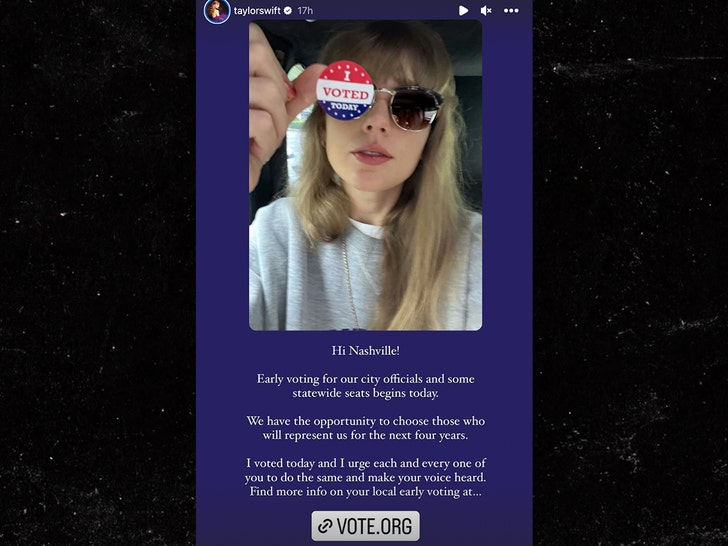 Taylor Swift Votes As Nashville Mayoral Election Gets Underway Taylor Swift Votes As Nashville Mayoral Election Gets Underway